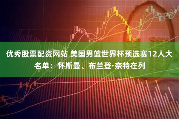 优秀股票配资网站 美国男篮世界杯预选赛12人大名单：怀斯曼、布兰登·奈特在列